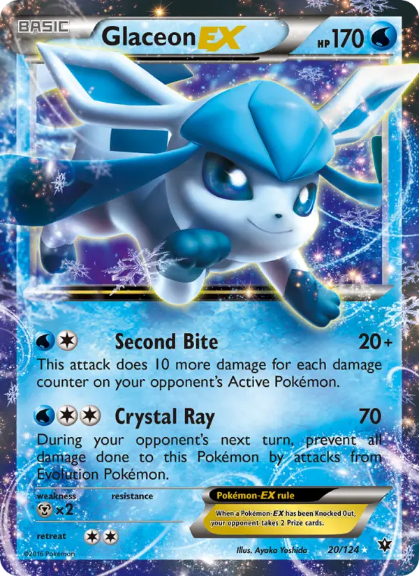 Glaceon EX 20 Fates Collide Pokesingles