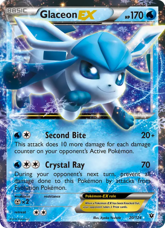 Glaceon EX 20 Fates Collide Pokesingles
