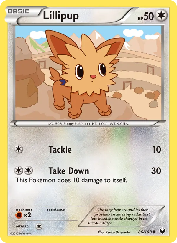 Lillipup 86 Dark Explorers Pokesingles