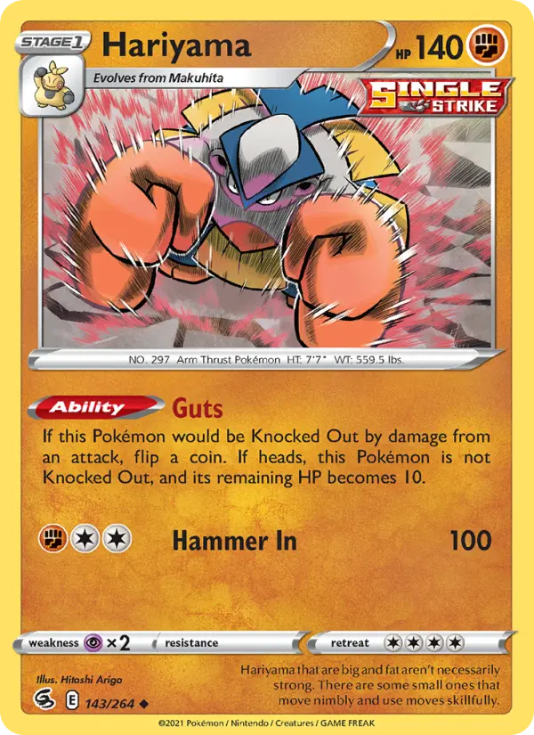 Hariyama 143 Fusion Strike Pokesingles