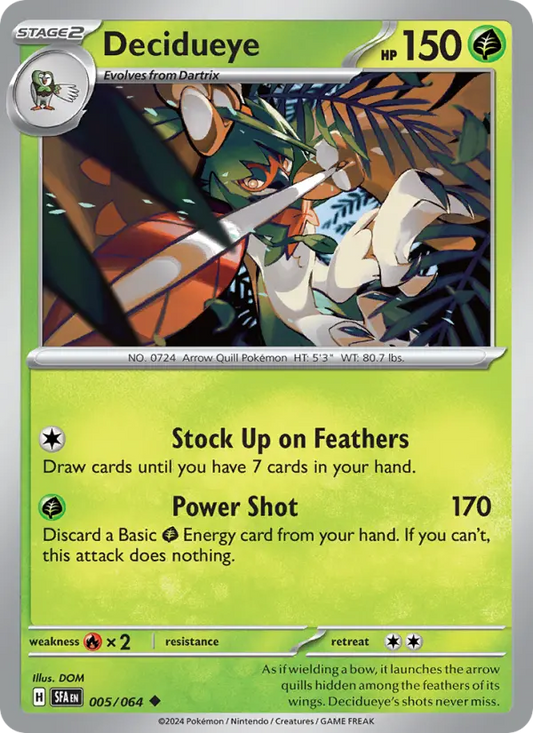 Decidueye 5 Shrouded Fable Pokesingles