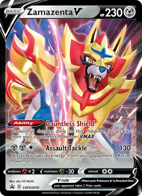 Zamazenta V SWSH019 SWSH Black Star Promos Pokesingles