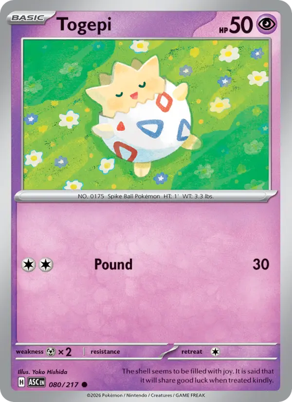 Togepi 80 Ascended Heroes Pokesingles