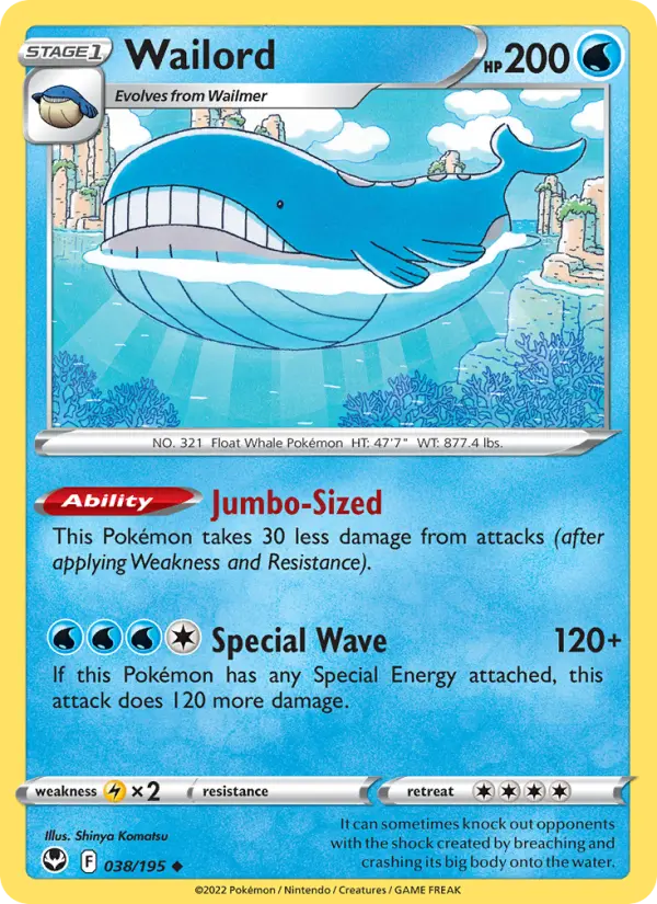 Wailord 38 Silver Tempest Pokesingles