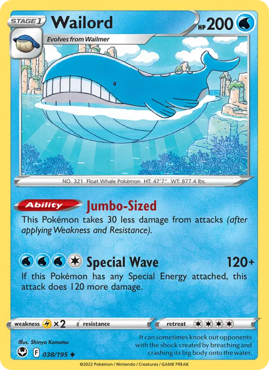 Wailord 38 Silver Tempest Pokesingles