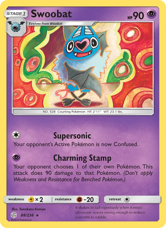 Swoobat 88 Cosmic Eclipse Pokesingles