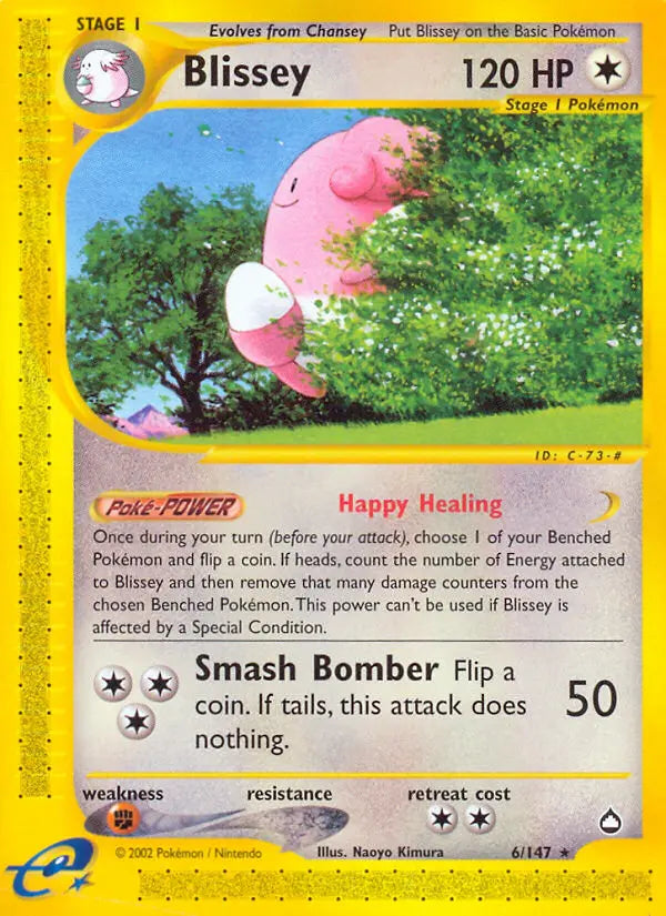 Blissey 6 Aquapolis Pokesingles