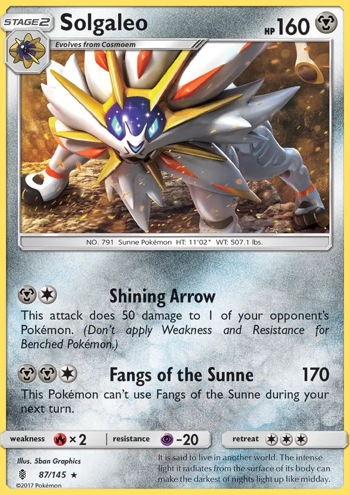 Solgaleo 87 Guardians Rising Pokesingles