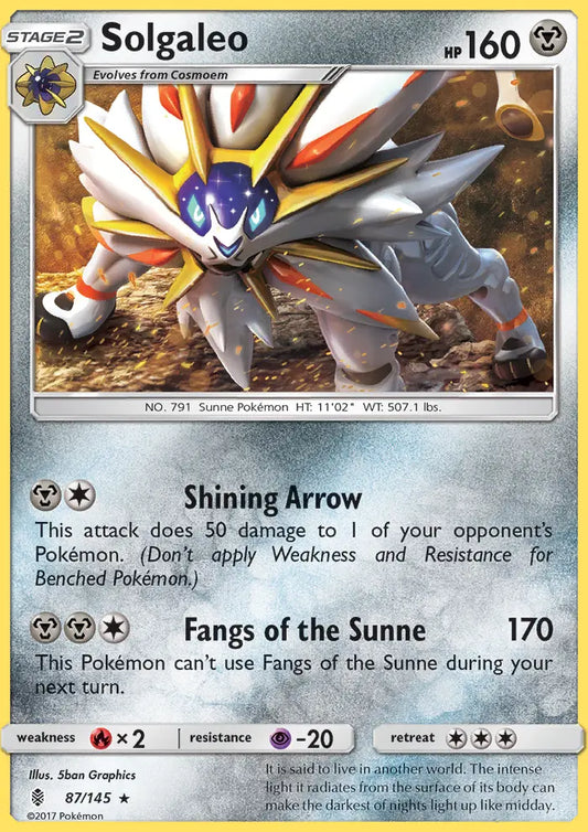 Solgaleo 87 Guardians Rising Pokesingles