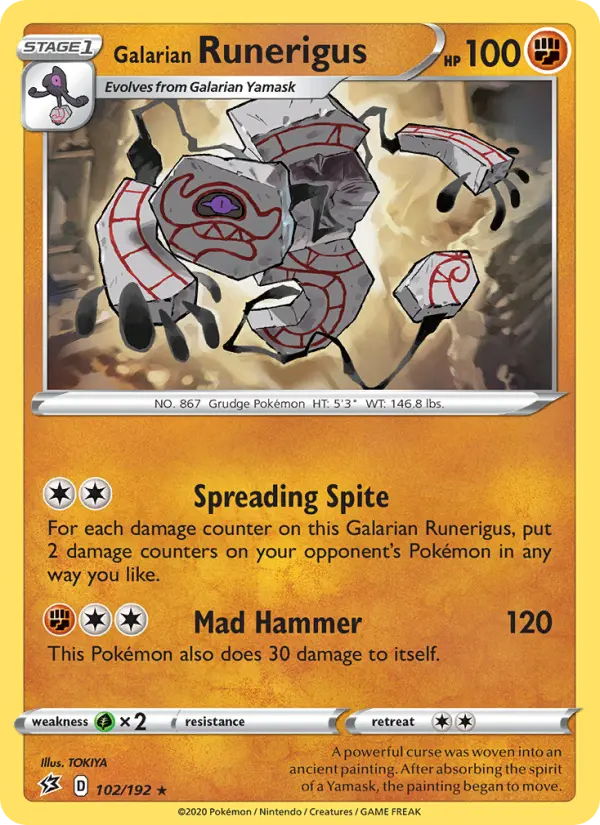Galarian Runerigus 102 Rebel Clash Pokesingles