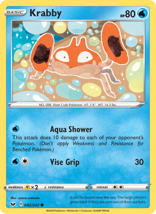 Krabby 42 Sword & Shield Pokesingles