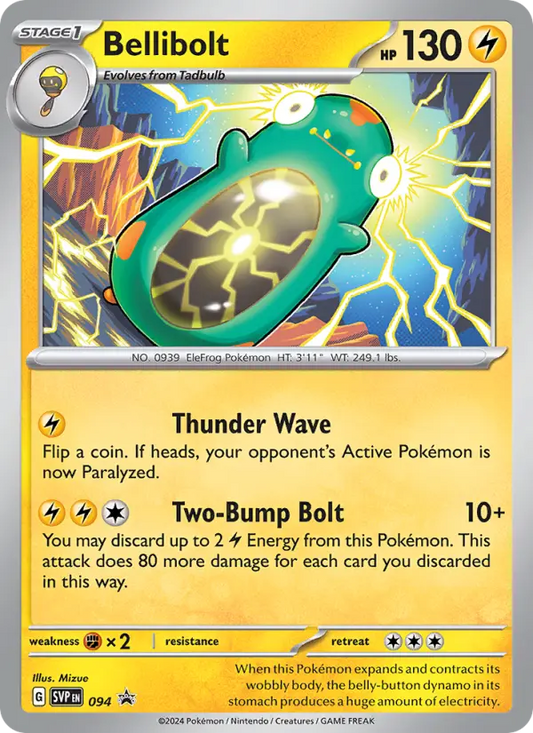 Bellibolt 94 SVP Black Star Promos Pokesingles