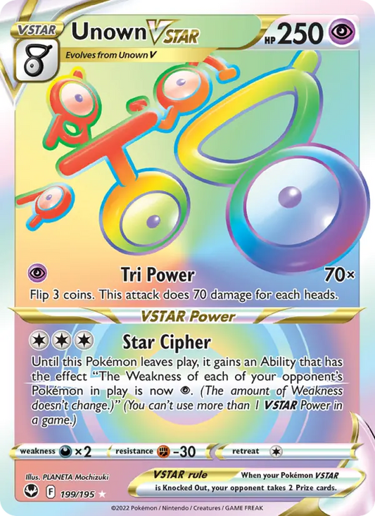 Unown VSTAR 199 Silver Tempest Pokesingles