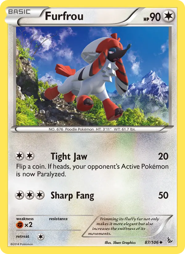 Furfrou 87 Flashfire Pokesingles