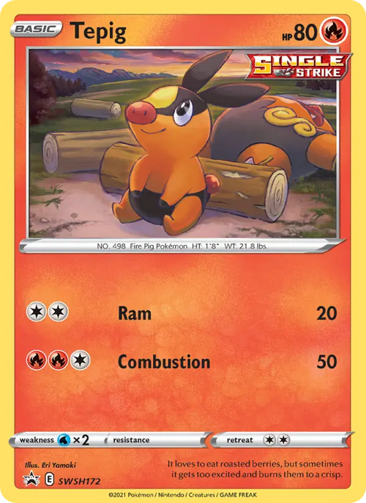 Tepig SWSH172 SWSH Black Star Promos Pokesingles