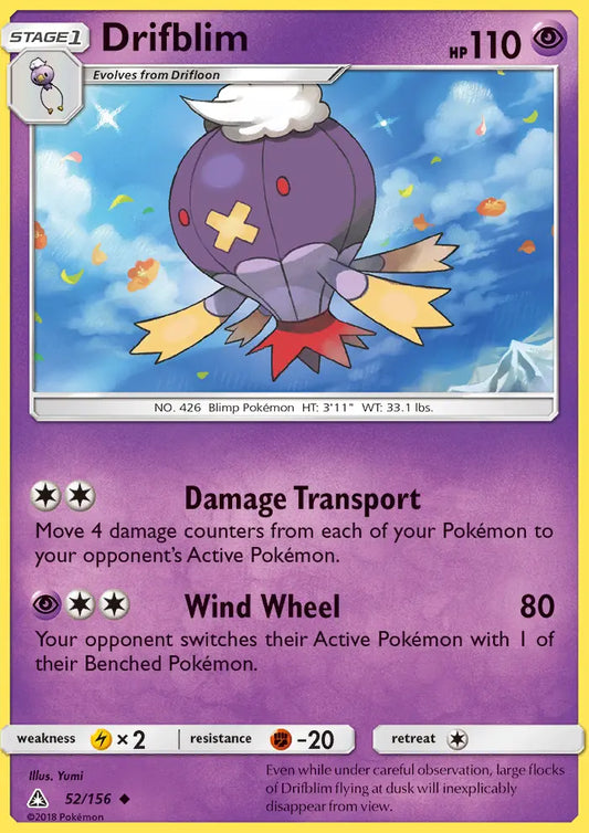 Drifblim 52 Ultra Prism Pokesingles
