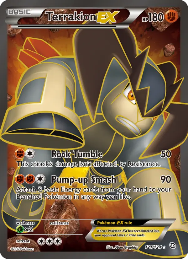 Terrakion-EX 121 Dragons Exalted Pokesingles