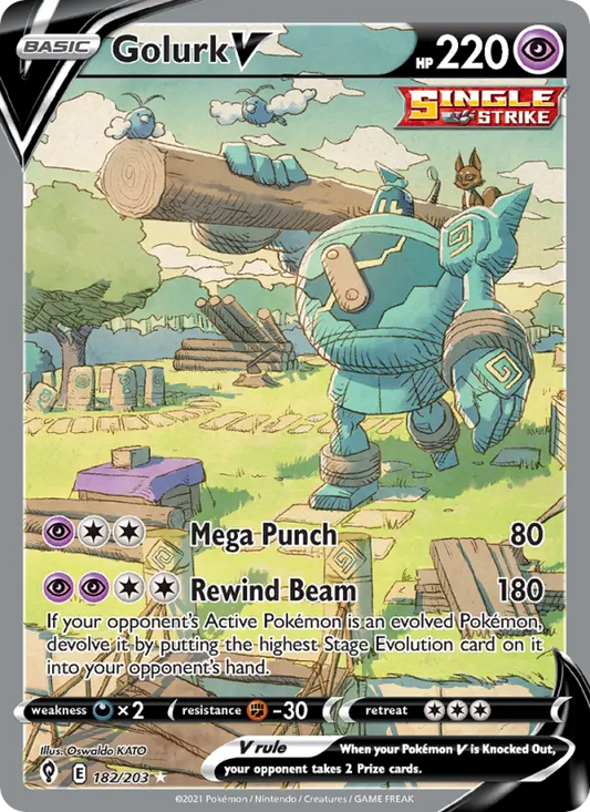 Golurk V 182 Evolving Skies Pokesingles
