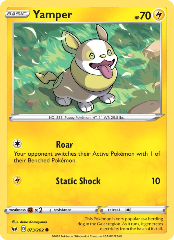 Yamper 73 Sword & Shield Pokesingles