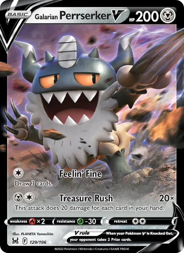 Galarian Perrserker V 129 Lost Origin Pokesingles