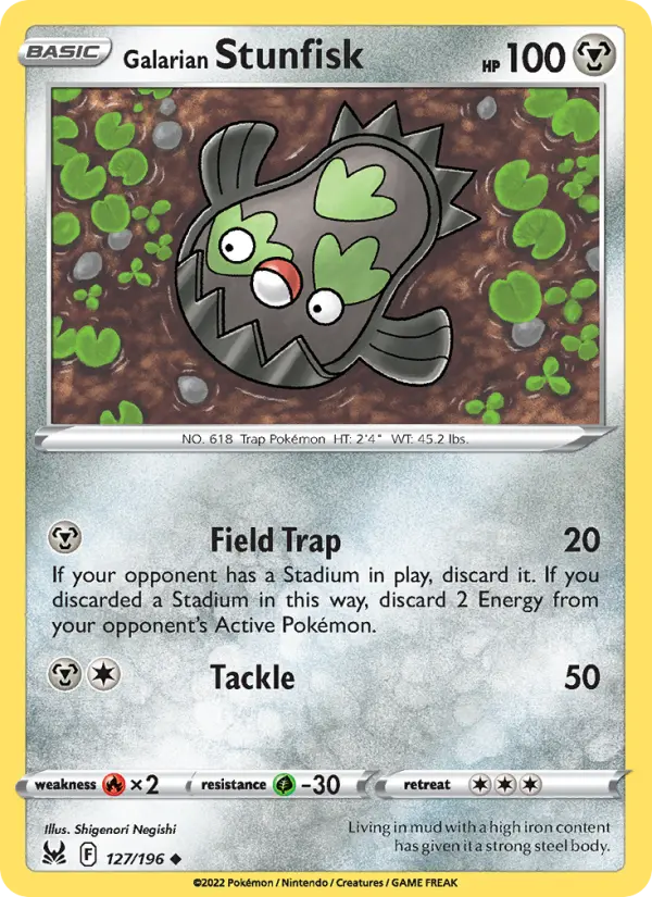Galarian Stunfisk 127 Lost Origin Pokesingles