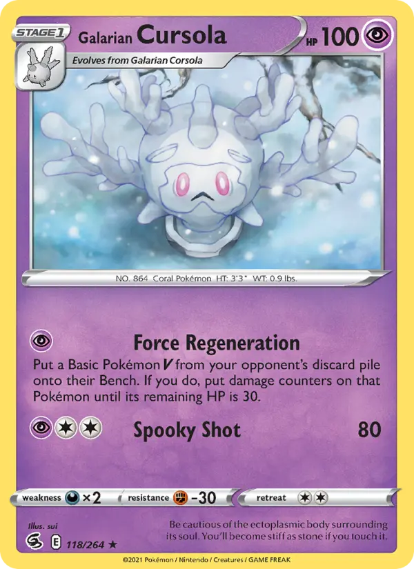 Galarian Cursola 118 Fusion Strike Pokesingles