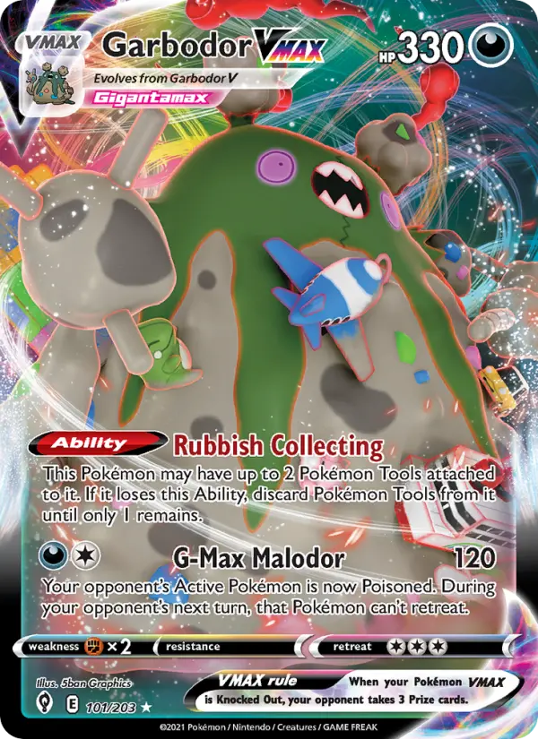 Garbodor VMAX 101 Evolving Skies Pokesingles