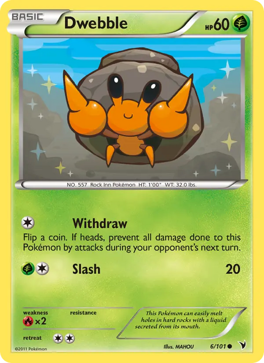 Dwebble 6 Noble Victories Pokesingles
