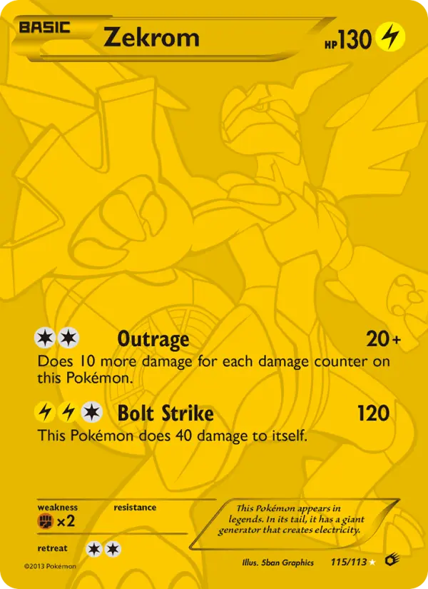Zekrom 115 Legendary Treasures Pokesingles