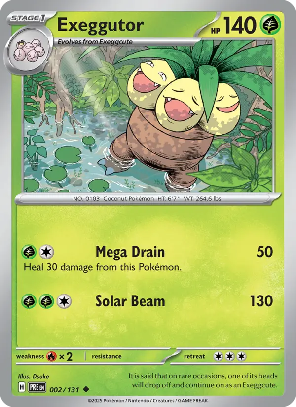 Exeggutor 2 Prismatic Evolutions Pokesingles