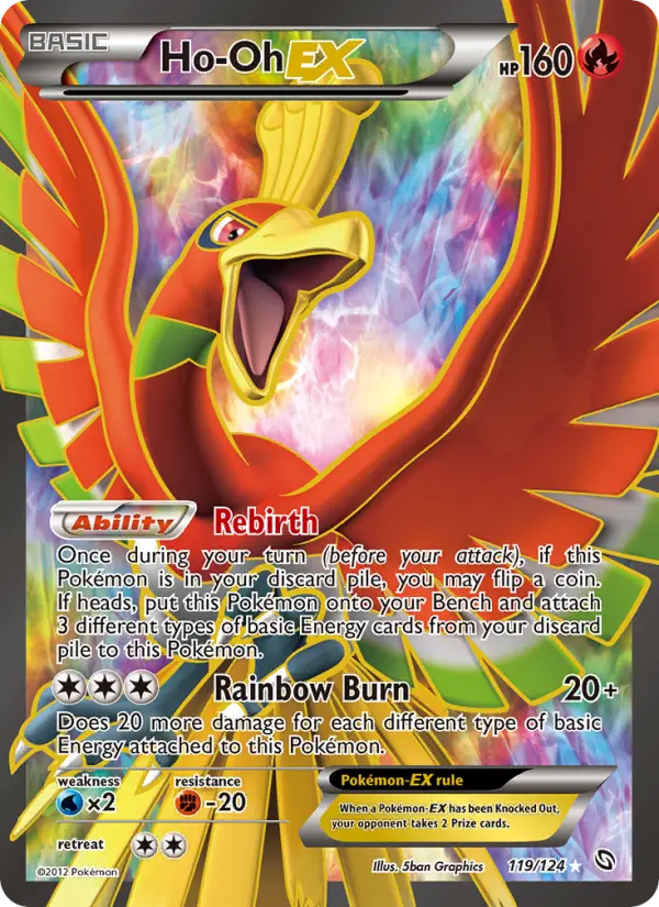 Ho-Oh-EX 119 Dragons Exalted Pokesingles