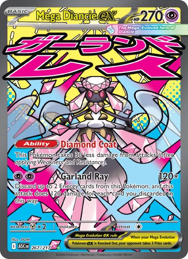 Mega Diancie ex 267 Ascended Heroes Pokesingles