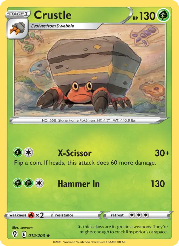 Crustle 12 Evolving Skies Pokesingles