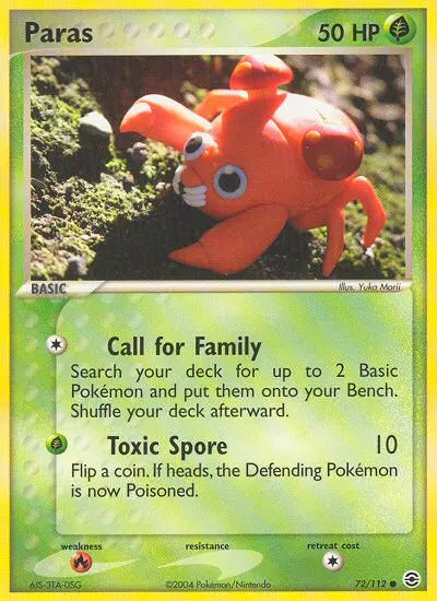 Paras 72 FireRed & LeafGreen Pokesingles