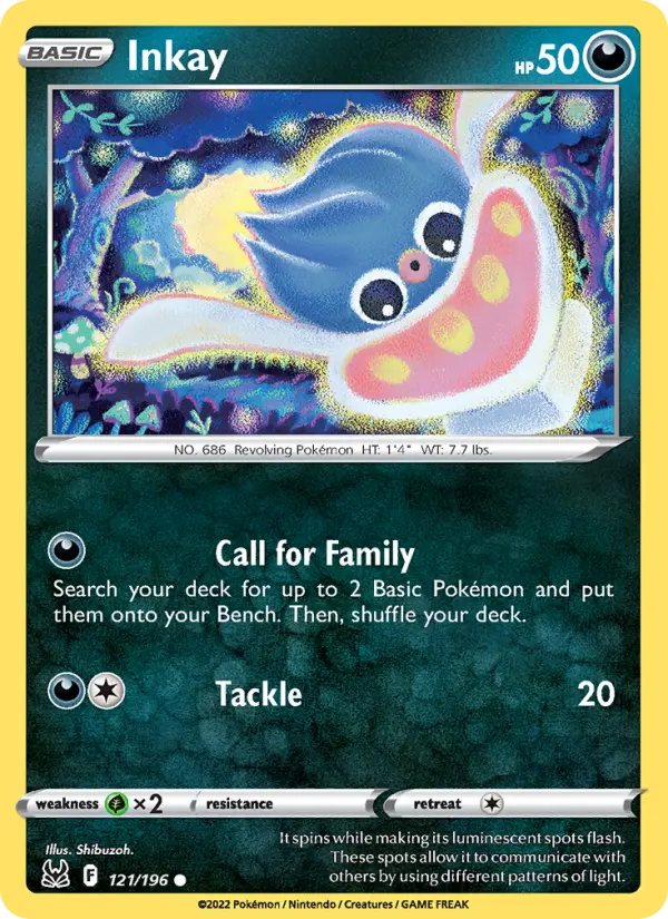 Inkay 121 Lost Origin Pokesingles