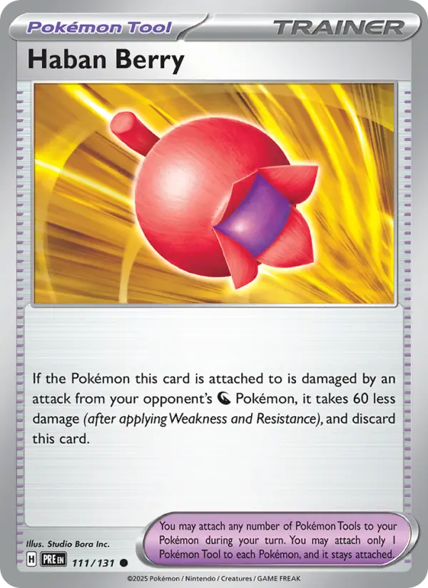 Haban Berry 111 Prismatic Evolutions Pokesingles