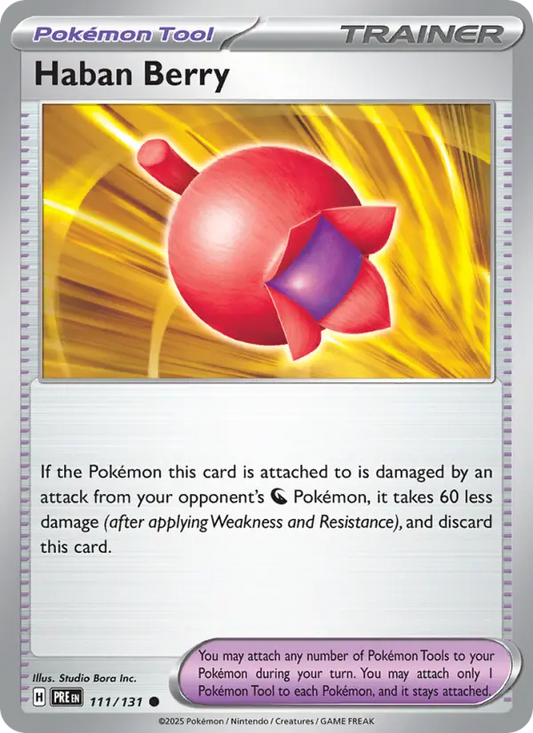 Haban Berry 111 Prismatic Evolutions Pokesingles