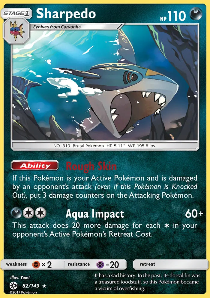 Sharpedo 82 Sun & Moon Pokesingles