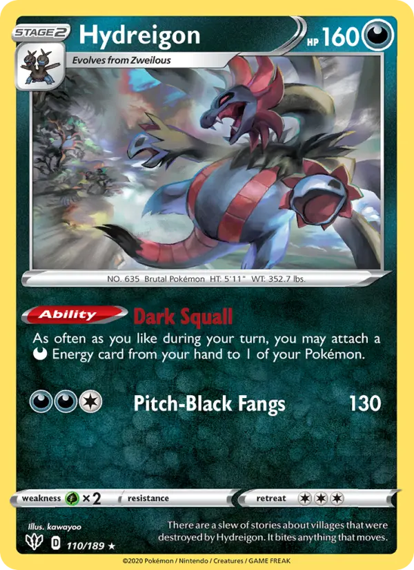 Hydreigon 110 Darkness Ablaze Pokesingles