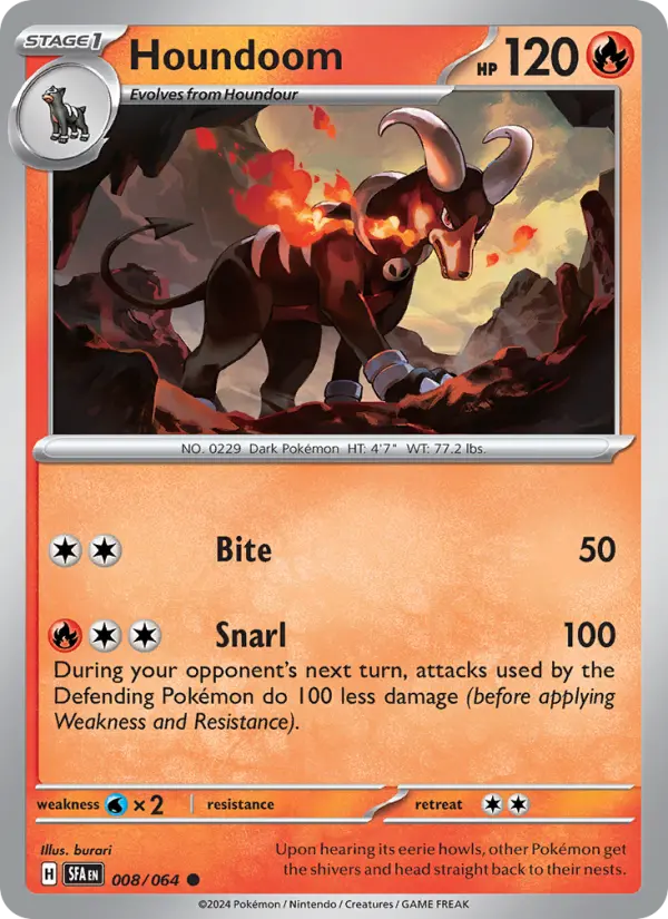 Houndoom 8 Shrouded Fable Pokesingles