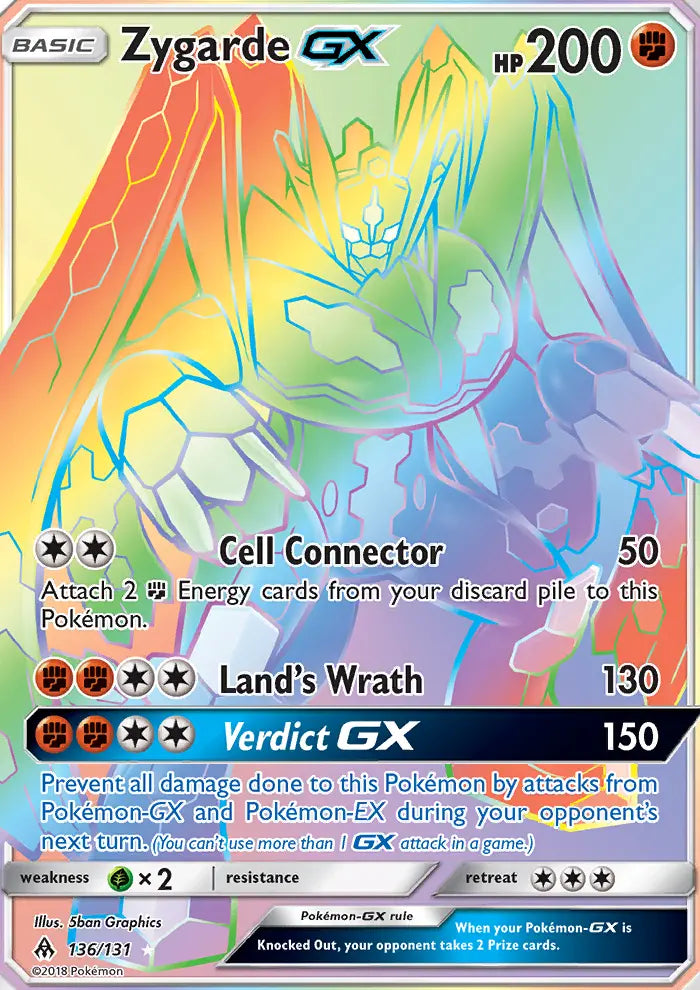 Zygarde GX 136 Forbidden Light Pokesingles