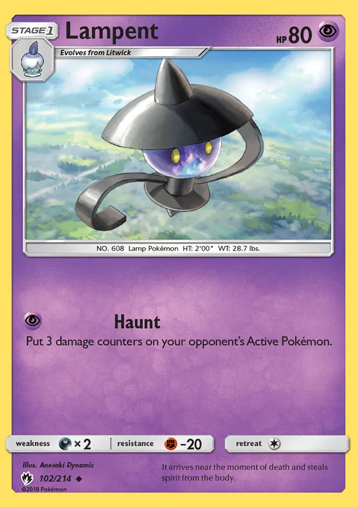 Lampent 102 Lost Thunder Pokesingles