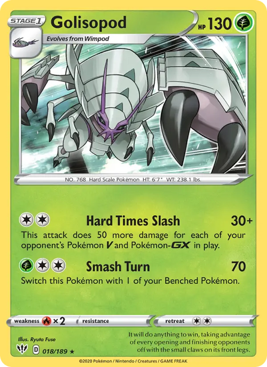 Golisopod 18 Darkness Ablaze Pokesingles