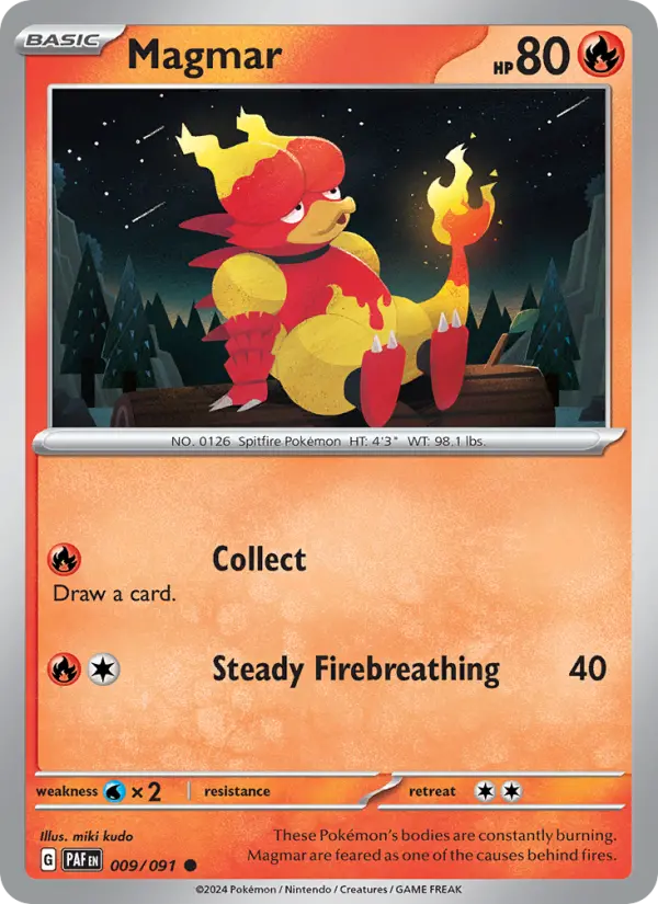 Magmar 9 Paldean Fates Pokesingles