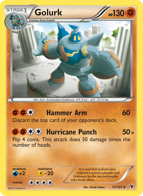 Golurk 72 Noble Victories Pokesingles