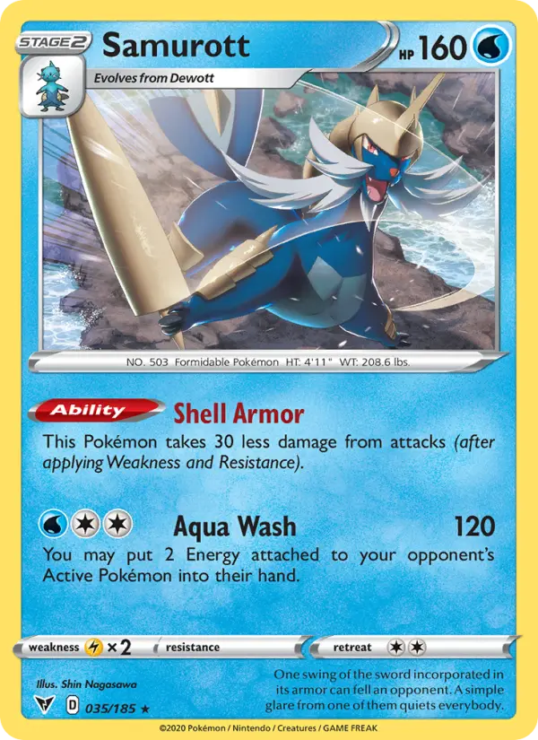 Samurott 35 Vivid Voltage Pokesingles