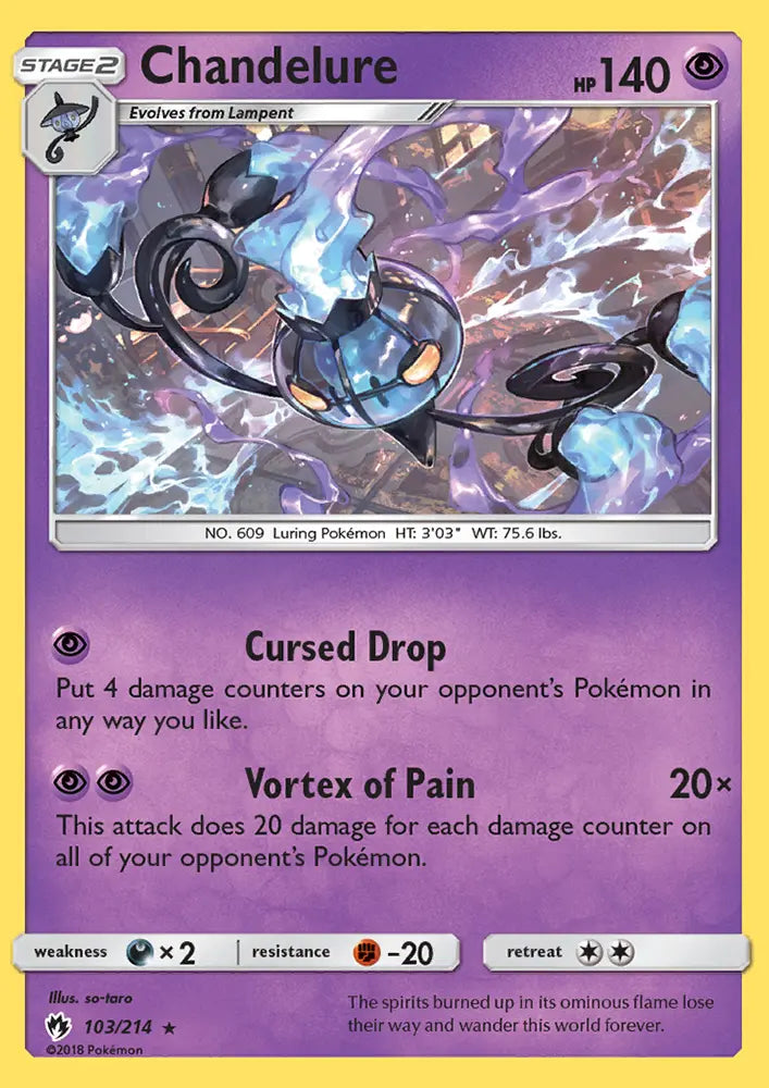 Chandelure 103 Lost Thunder Pokesingles