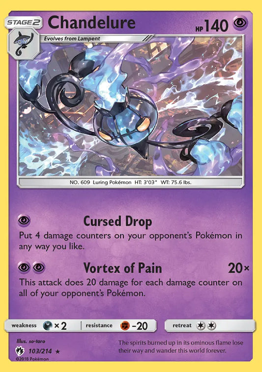Chandelure 103 Lost Thunder Pokesingles