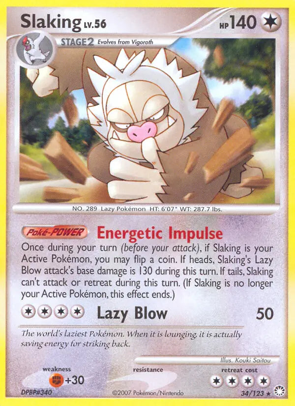 Slaking 34 Mysterious Treasures Pokesingles
