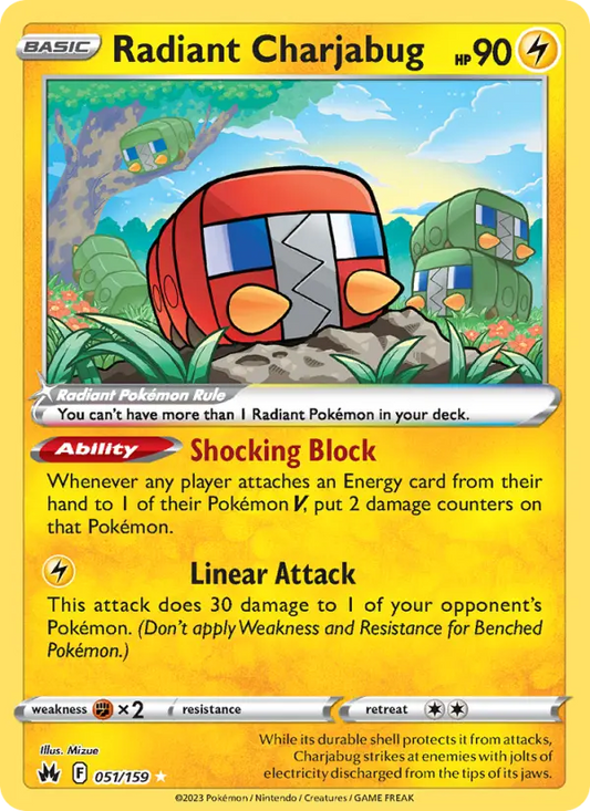 Radiant Charjabug 51 Crown Zenith Pokesingles